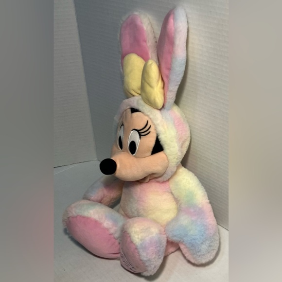 Disney Store 2020 Minnie Mouse 18" Plush Easter Bunny Tie Dye Disney Storei 2020 - Picture 3 of 9